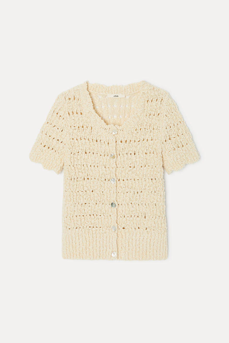 Knitted top with pearl buttons Suzanne